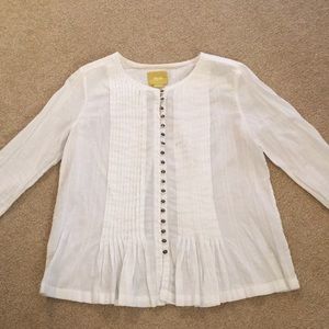 Anthropologie white blouse